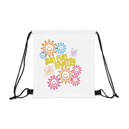 Sun Fun Family Outdoor Drawstring Bag - Sun Fun Family
