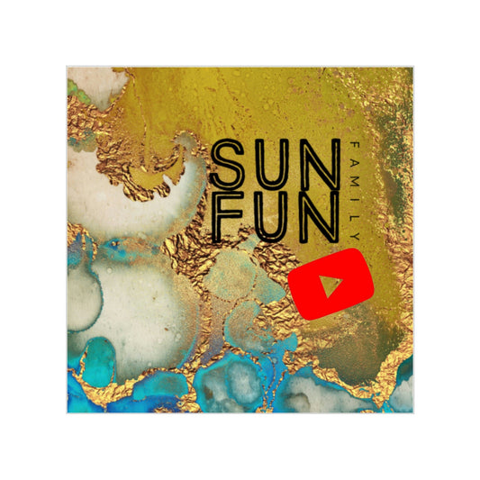 Sun Fun Family Outdoor Sticker, Square, 1pc - Sun Fun Family